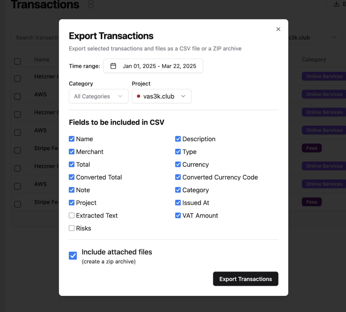 Data Export