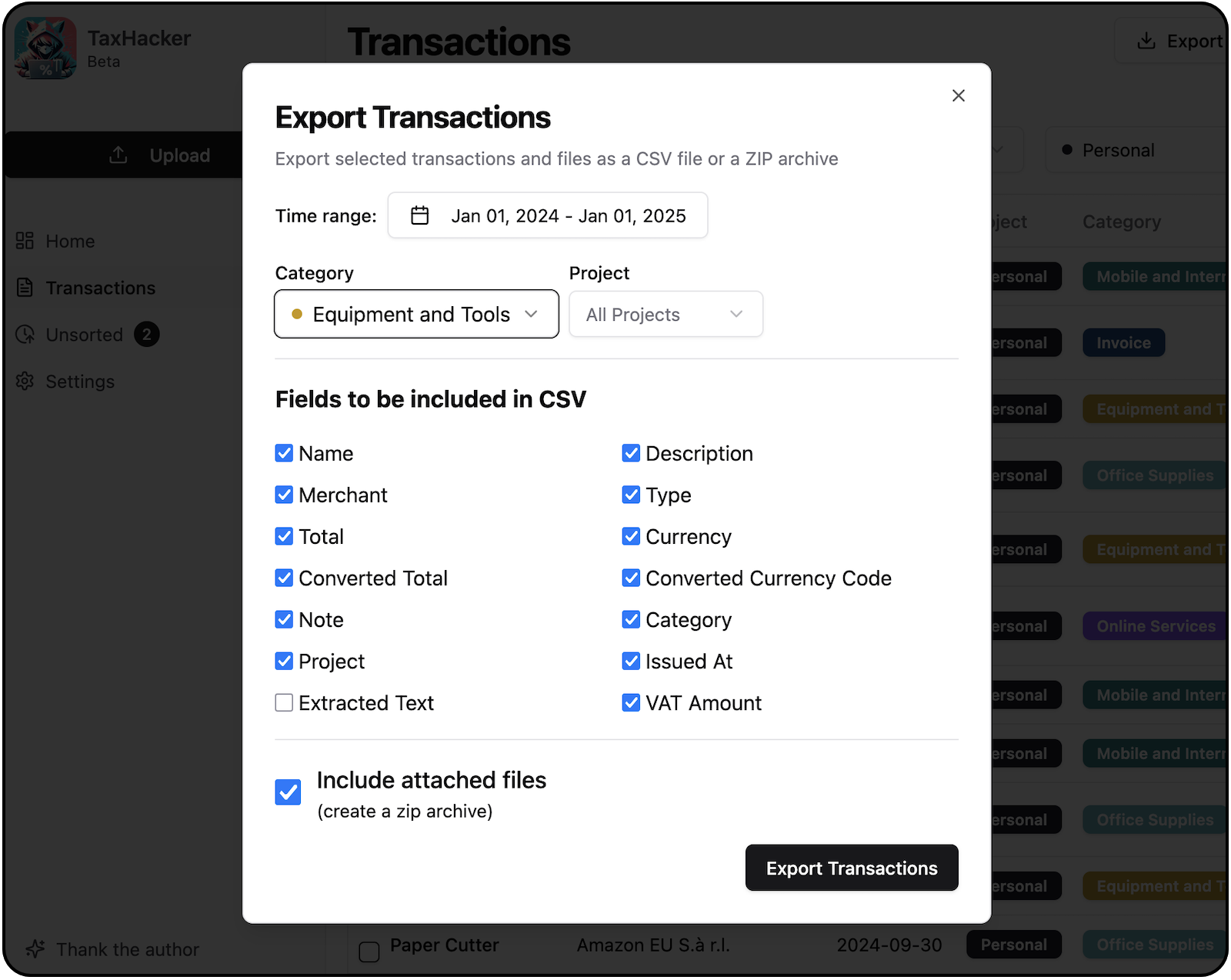 Data Export